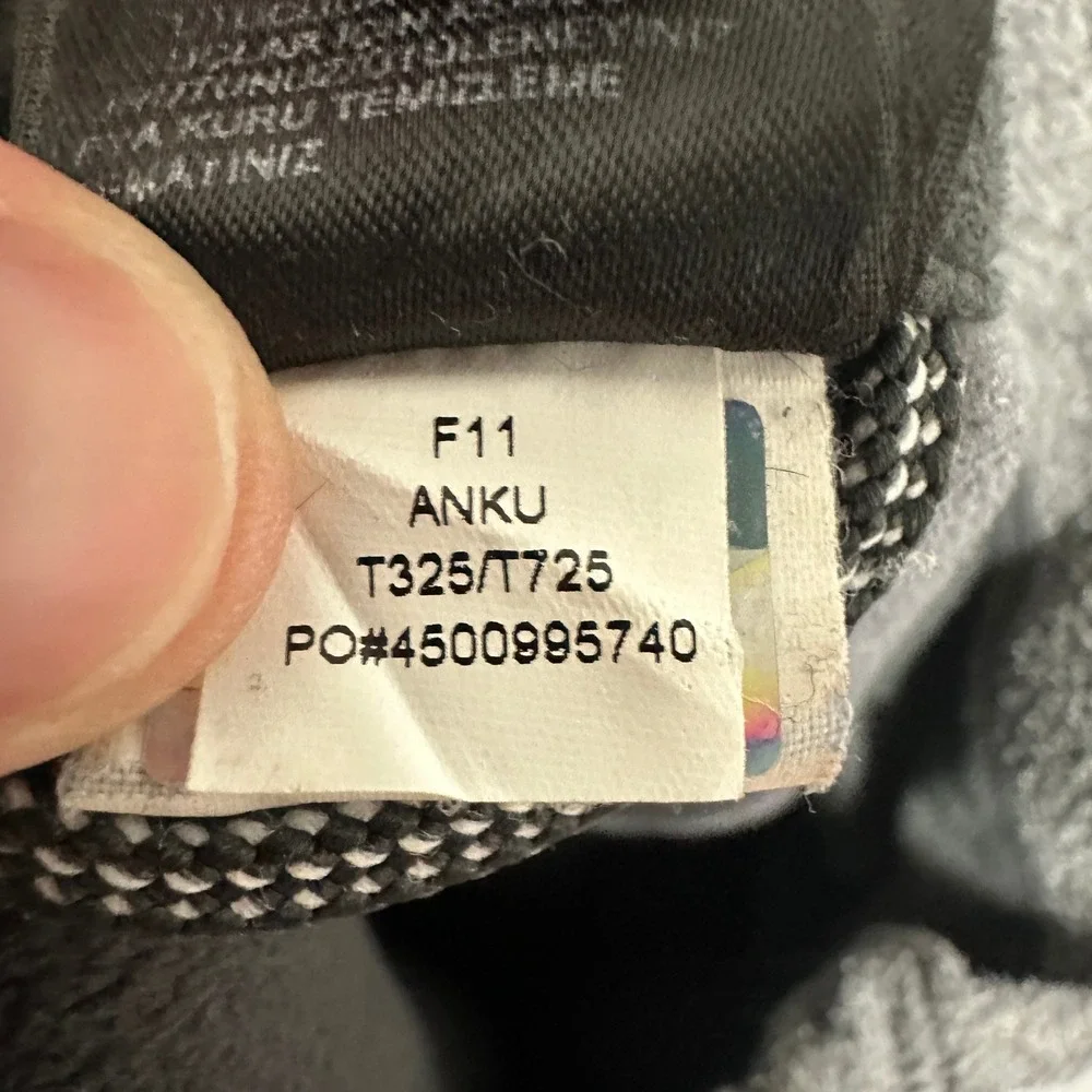 The North Face Mens Full Zip Fleece Jacket Gray Mock Neck‎ Size L Large